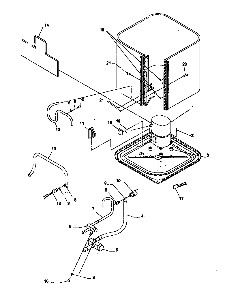 Amana RCC30A2A/P1172403C compressor and tubing (rcc48a2b/p1172415c) (rcc48a3b/p1172416c) (rcc60a2b/p1172417c) (rcc60a3b/p1172418c) diagram