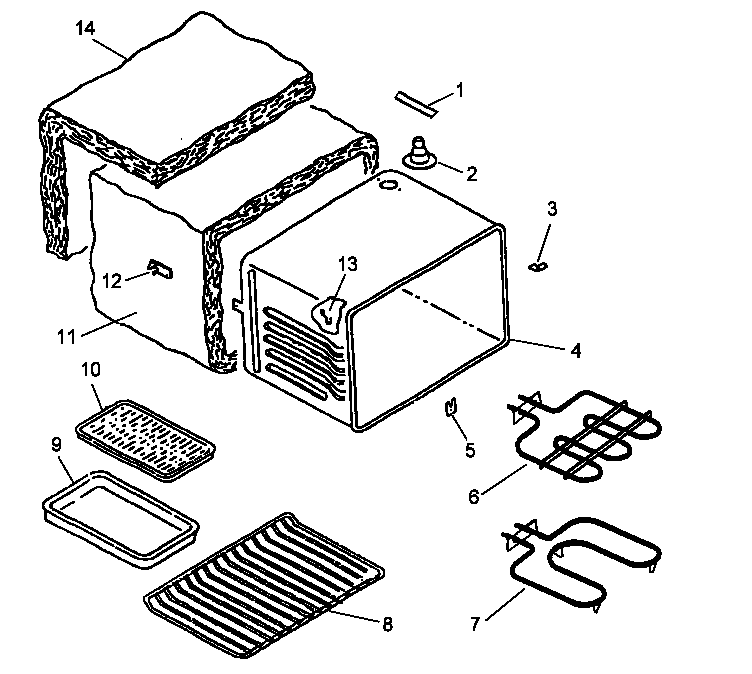 Amana ARR626L1-P1143407NL cavity diagram