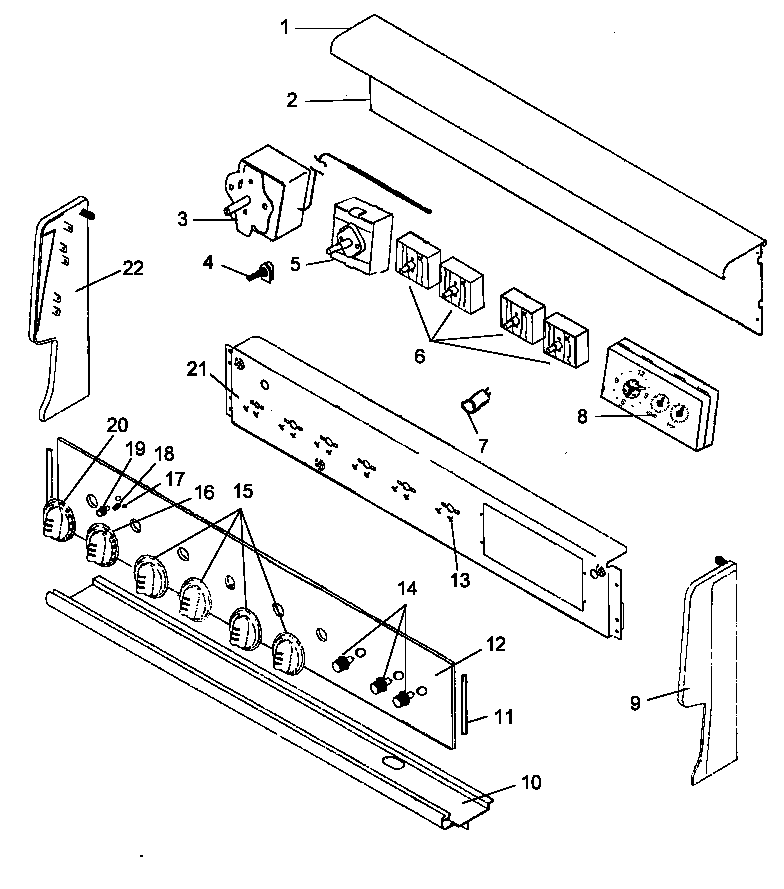 Amana ARR626L1-P1143407NL backguard diagram