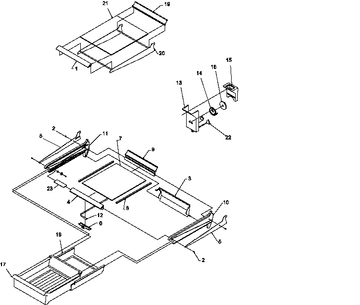 Amana TY18S4L-P1195307WL cabinet shelving diagram
