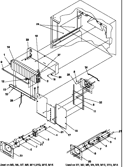 Amana TY18S4L-P1195307WL evaporator assembly diagram