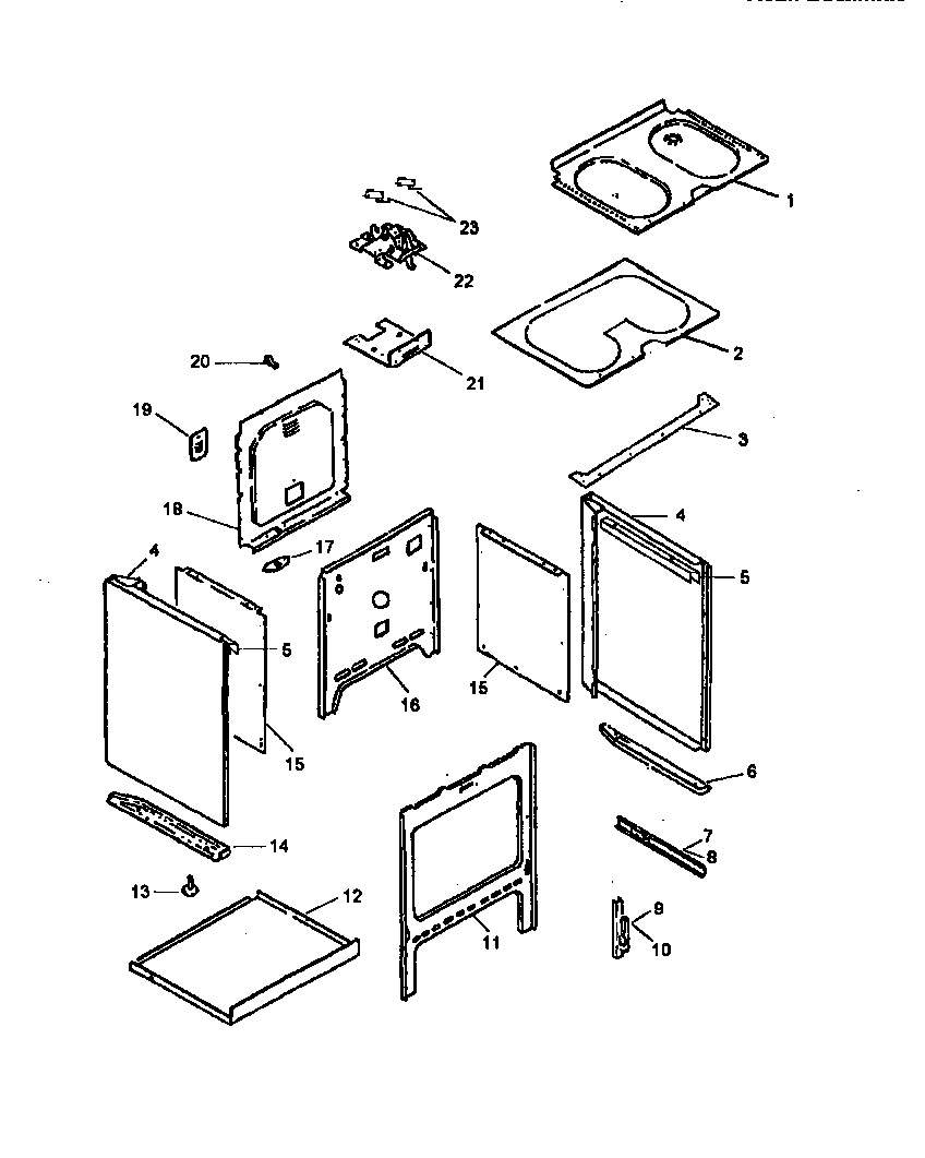 Amana CARHC7700E-P1142663NE oven assembly diagram