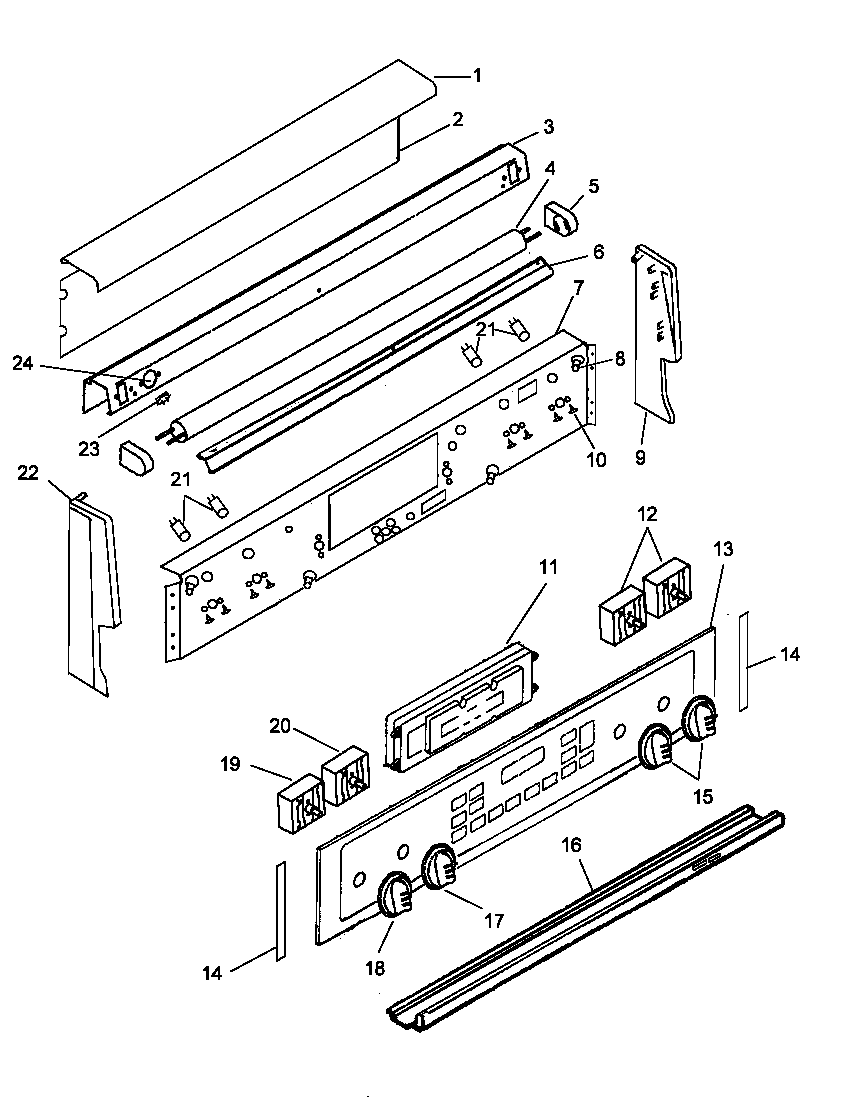 Amana CARHC7700E-P1142663NE backguard assembly diagram