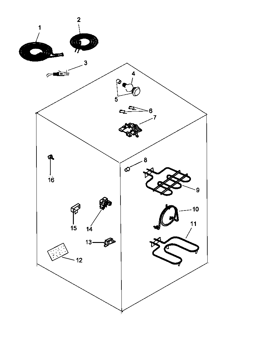 Amana CARHC7700E-P1142663NE electrical components diagram