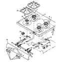 Amana AGS751L1-P1141273NL main top assembly diagram