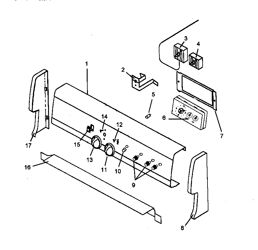 Amana AGS751L1-P1141273NL backguard assembly diagram