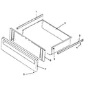 Amana AGS751L1-P1141273NL storage drawer assembly diagram
