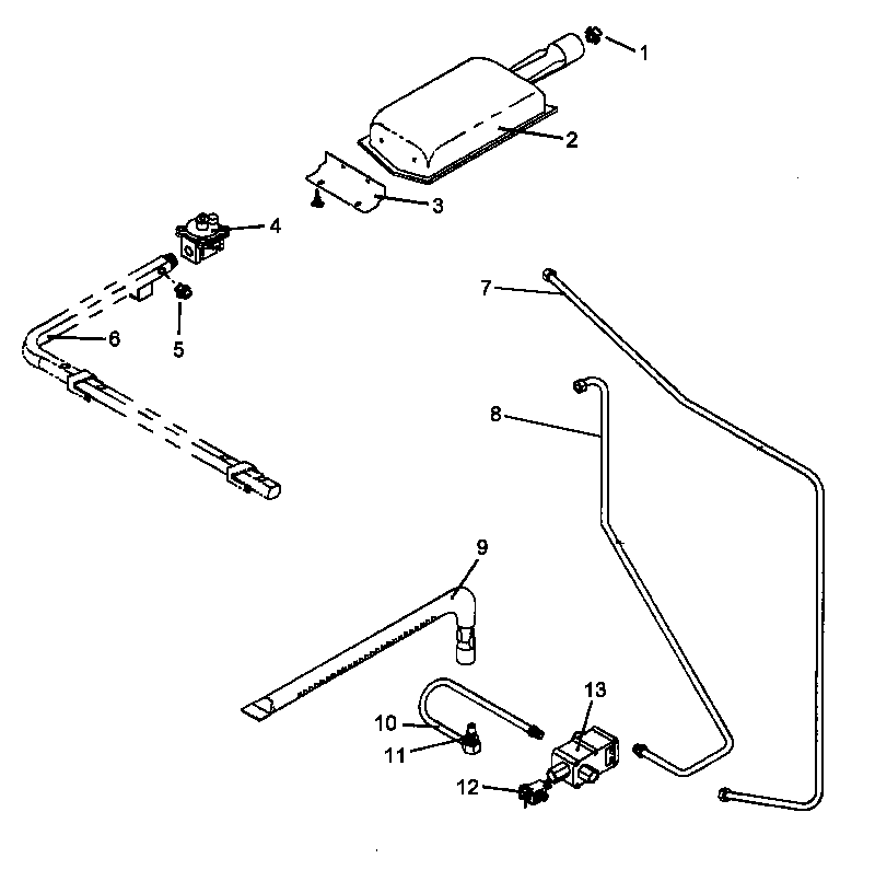 Amana AGS751L1-P1141273NL gas components diagram