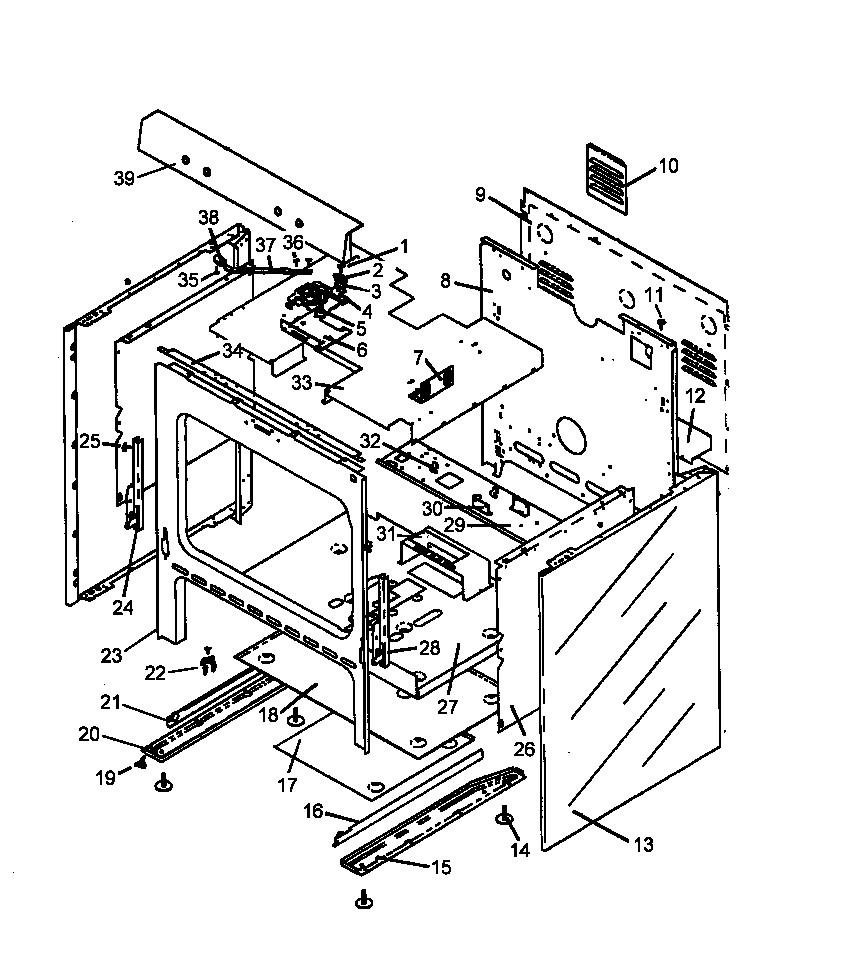 Amana AGS730W-P1141263NW oven assembly diagram