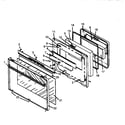 Amana AGS730L-P1141268NL oven door assembly diagram