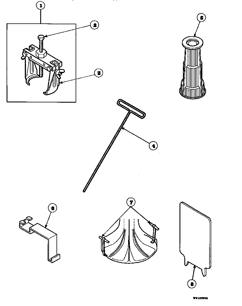 Amana LW8363W2/PLW8363W2B special tools diagram