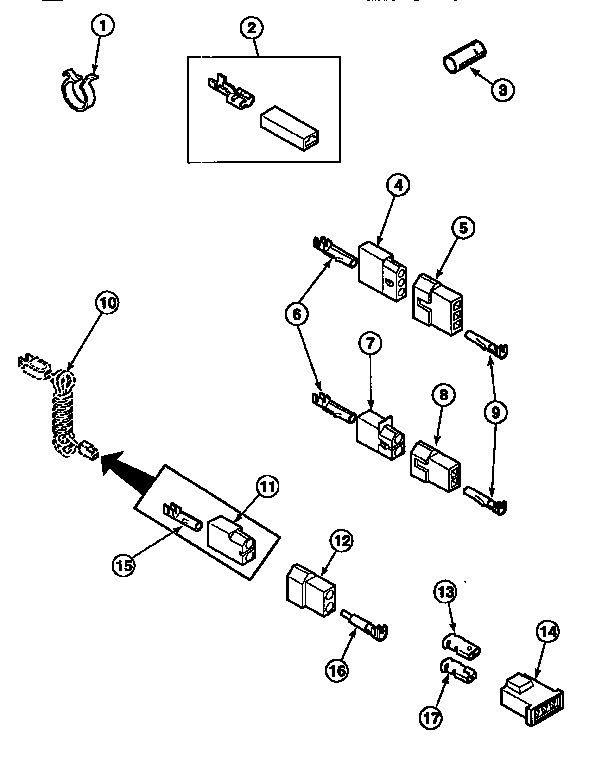 Amana LG8153LM-PLG8153LM terminals diagram