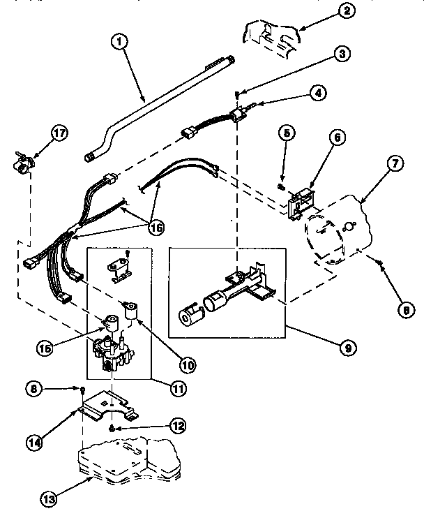Amana LE4217W2-PLE4217W2 gas valve, igniter and gas conversion kits (ce4317l2/pce4317l2) (ce4317w2/pce4317w2) (ce8317w2/pce8317w2) (ce8407w2/pce8407w2) (ce8517w2/pce8517w2) (ce9207w2/pce9207w2) (cg8409w2/pcg8409w2) (le4217l2/ple4217l2) (le4217w2/ple4217w2) (le4317l2/ple4317l2) (l diagram