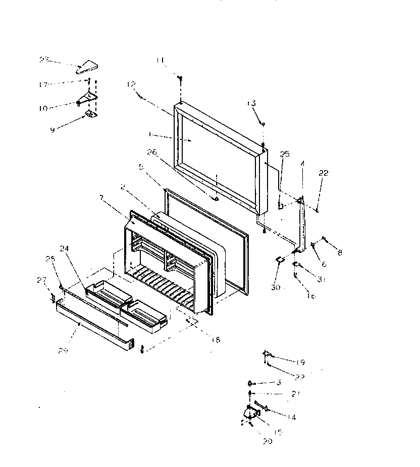 Amana TRI22S4W-P1196304WW freezer door diagram