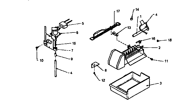Amana TRI22S4W-P1196304WW icemaker diagram