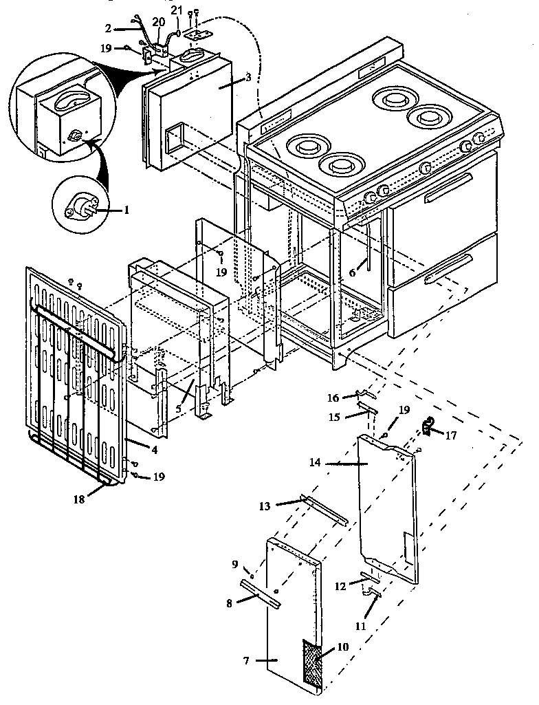 Caloric RBL39AA0,5/P11417155NL oven cabinet diagram