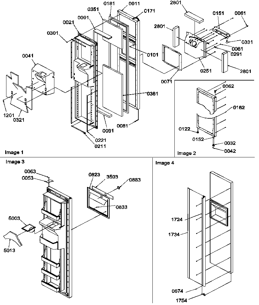 Amana SRDE27S3E-P1190602WE freezer door diagram