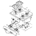 Amana AGS761W1-P1141274NW main top assembly diagram