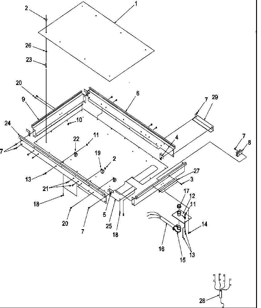 Amana AKE30W-P8597903S heater box assembly diagram