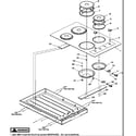 Amana AKE30W2-P1171902S cooktop assembly diagram