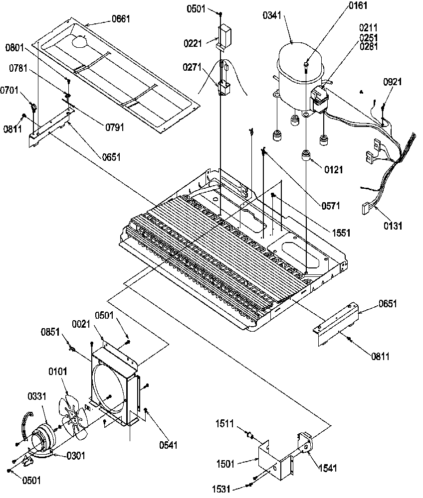 Amana SXD25S2E-P1190421WE machine compartment diagram