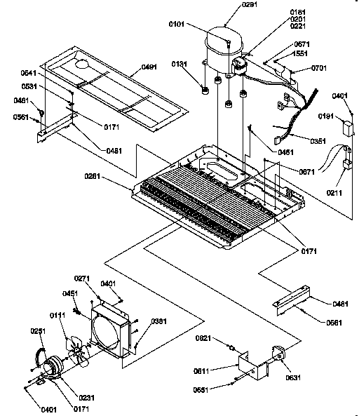 Amana SSD21SW-P1193908WW machine compartment diagram