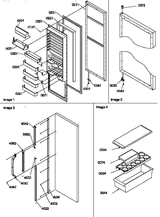 Amana SXD20TL-P1302901WL refrigerator door diagram