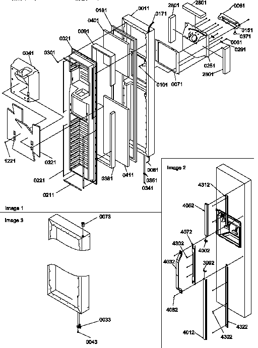 Amana SXD20TL-P1302901WL freezer door diagram