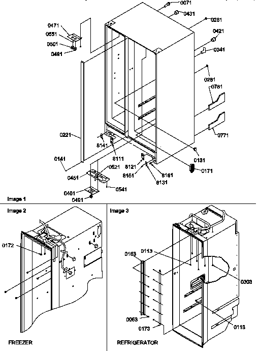 Amana SXD20TL-P1302901WL cabinet parts diagram