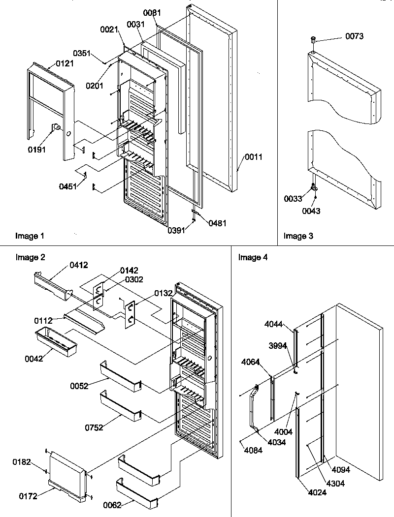 Amana SRD25S5E-P1190305WE refrigerator door diagram
