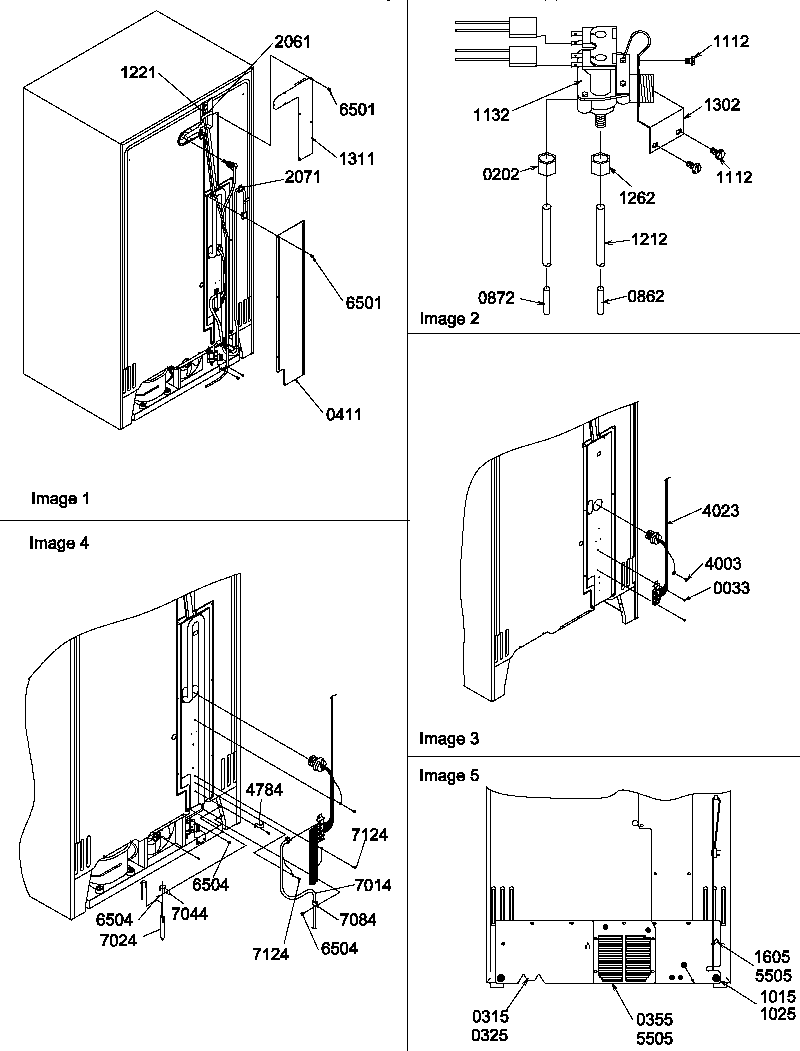Amana SRD25S5E-P1190305WE cabinet back diagram