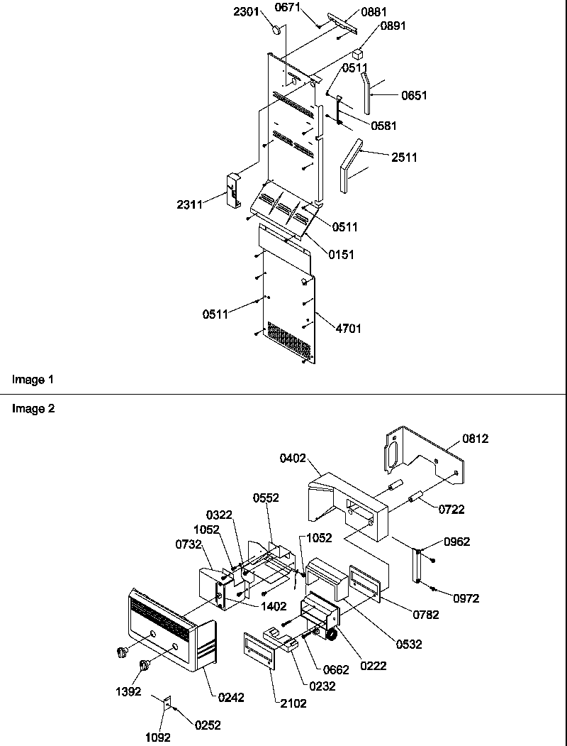 Amana SR20TL-P1190102WL control assy diagram