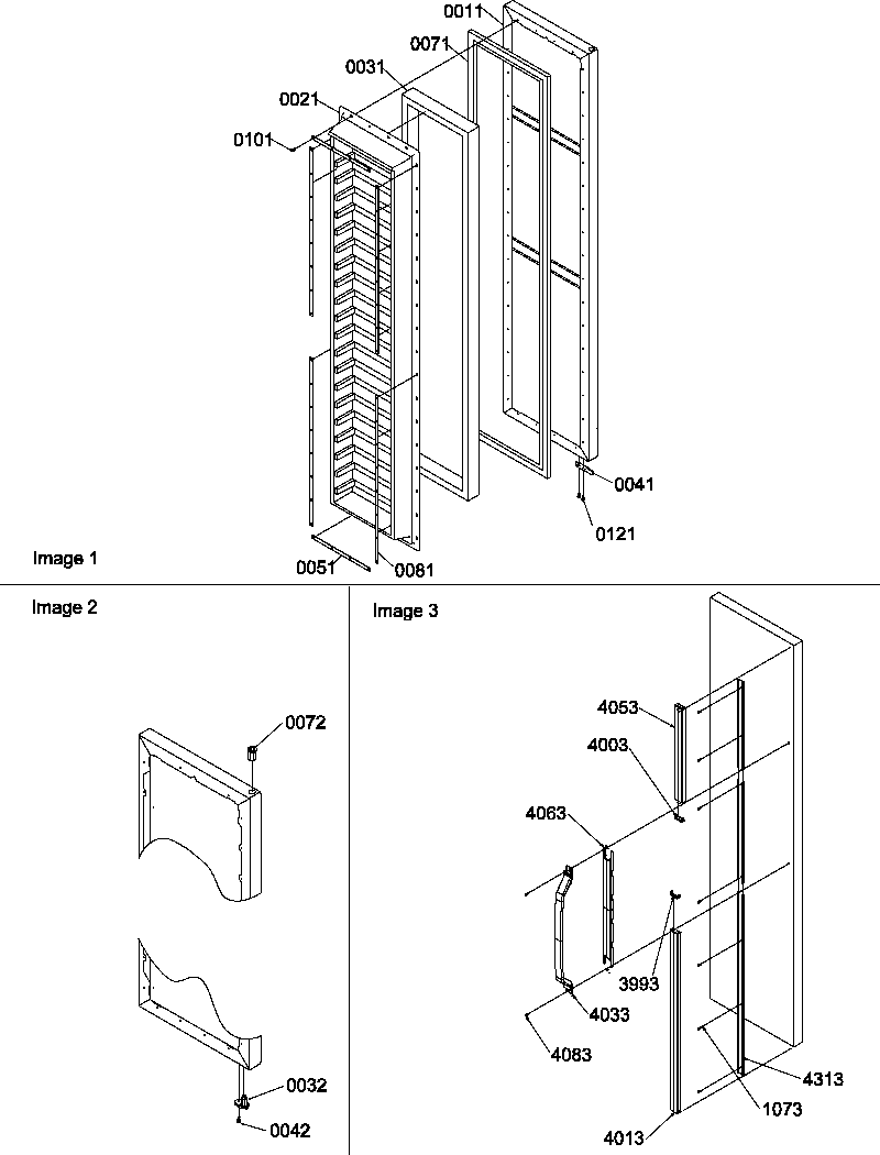 Amana SR25TL-P1194002WL freezer door diagram