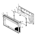Caloric SNP26ZZ0/P1143189NW glass oven door assembly - see note for specific models (snp26ah0/p1143192nw) (snp26cb0/p1143183nw) (snp26cb0/p1143191nw) (snp26cb5/p1143183nl) (snp26cb5/p1143191nl) (snp26zz0/p1143184nw) diagram
