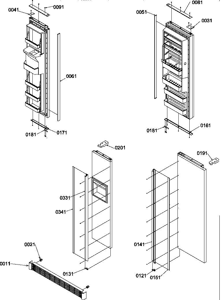 Amana SBDX520SW-P1185104WW handles,trim,toe grille kits(htk200e,htk200s,htgk200w) diagram