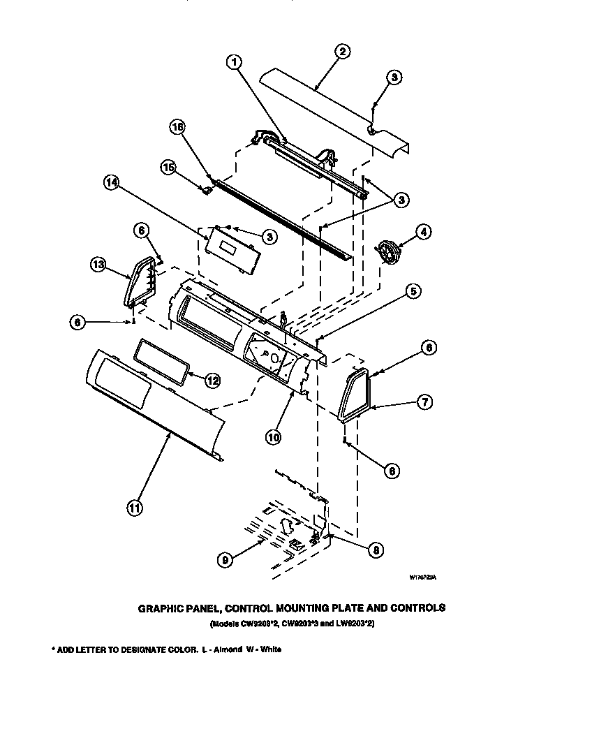 Amana LW8201L2-PLW8201L2A graphic panel, control mounting plate and controls (cw4202w2/pcw4202w2a) (cw8202w2/pcw8202w2a) (cw8203w2/pcw8203w2a) (cw8413w2/pcw8413w2a) (lw2001w2/plw2001w2a) (lw2501l2/plw2501l2a) (lw2501w2/plw2501w2a) (lw3502l2/plw3502l2a) (lw3502w2/plw3502w2a) (lw350 diagram