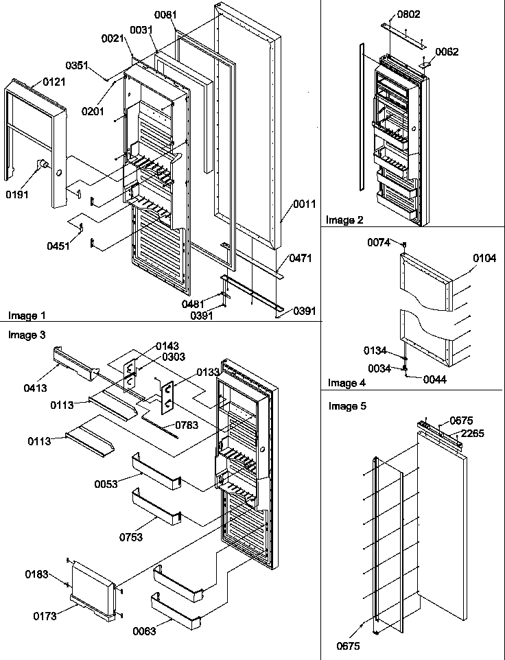 Amana SB520SW-P1185003WW refrigerator door and accessories diagram