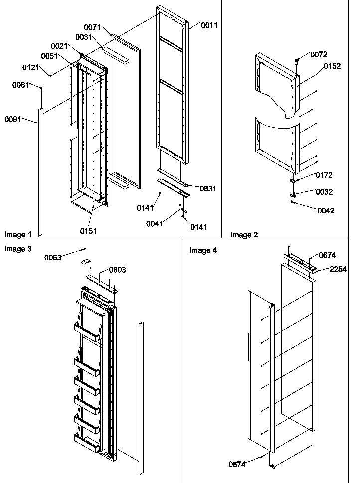 Amana SB520SW-P1185003WW freezer door and accessories diagram