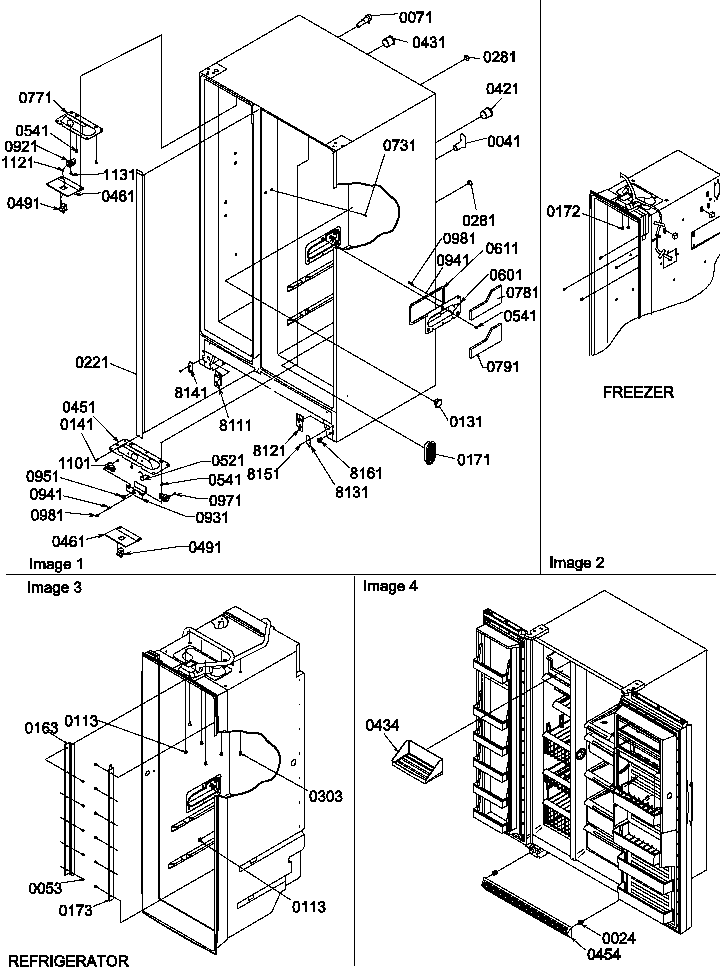 Amana SB520SW-P1185003WW cabinet parts and toe grille diagram