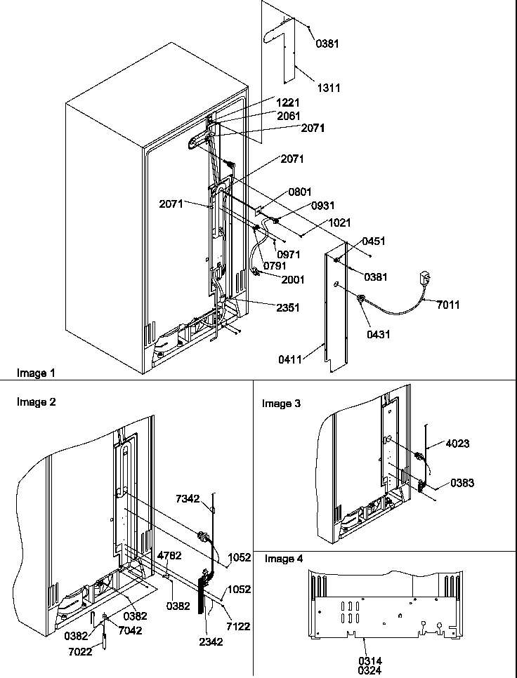 Amana SB520SW-P1185003WW cabinet back diagram