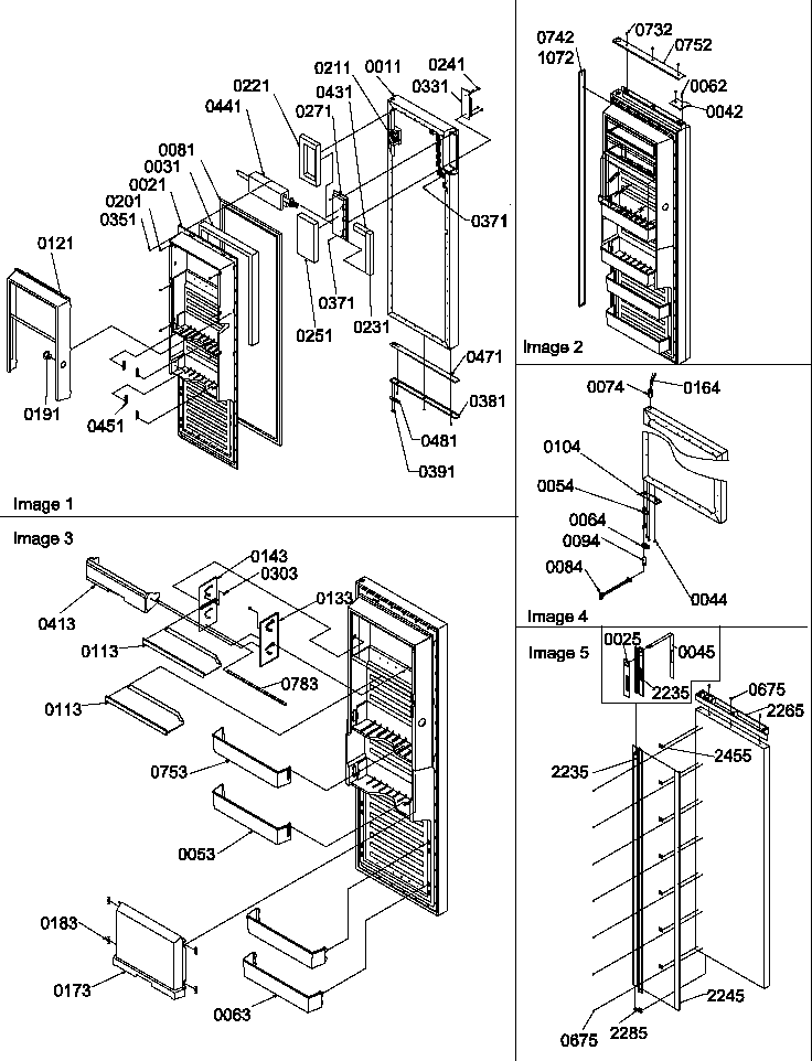 Amana SBDE520SW-P1185202WW refrigerator door diagram