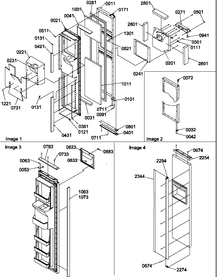 Amana SBDE520SW-P1185202WW freezer door diagram