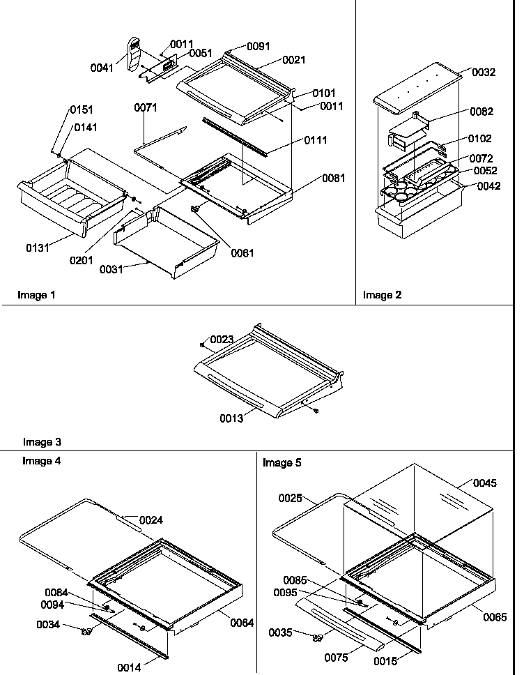 Amana SBDE520SW-P1185202WW shelves, deli, and crisper assemblies diagram