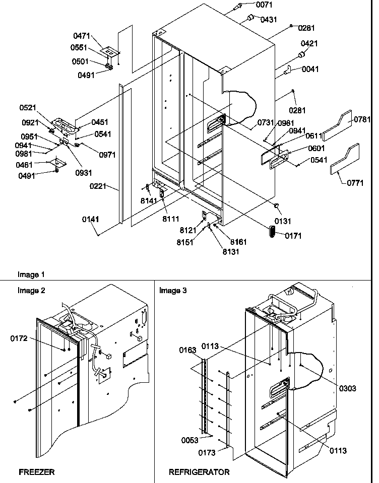 Amana SBDE520SW-P1185202WW cabinet parts diagram