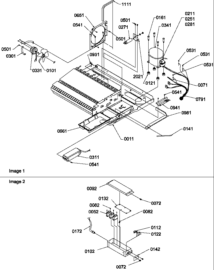 Amana SBDE520SW-P1185202WW machine compartment diagram