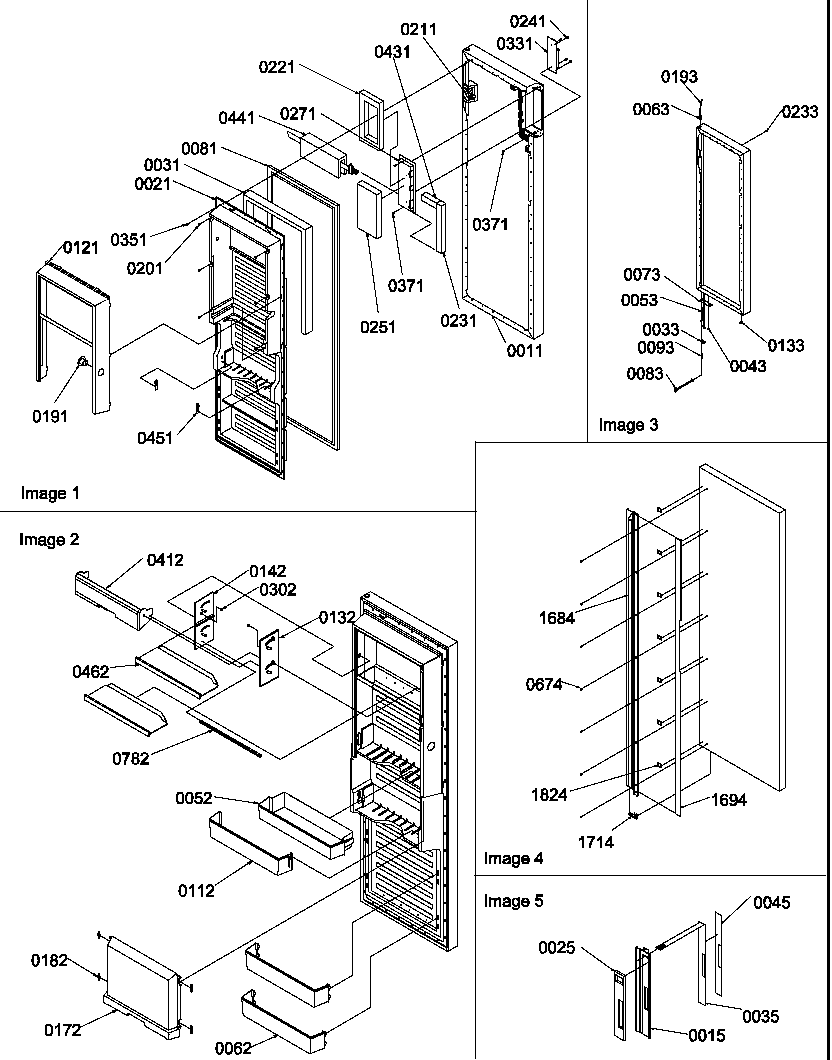 Amana SRDE327S3L-P1184906WL refrigerator door diagram