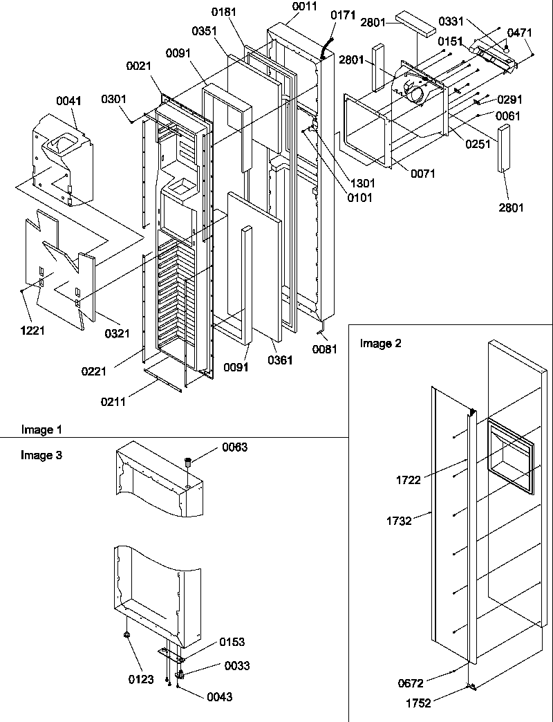 Amana SRDE327S3L-P1184906WL freezer door diagram