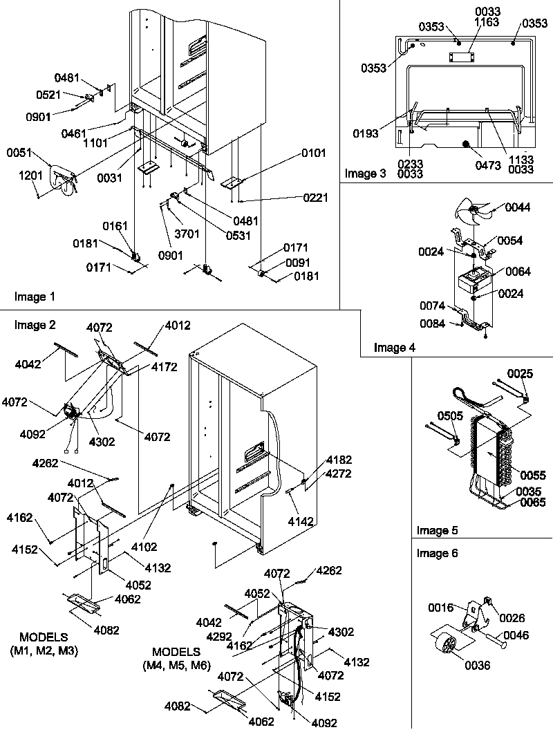 Amana SRDE327S3L-P1184906WL drain systems, rollers, and evaporator assy diagram