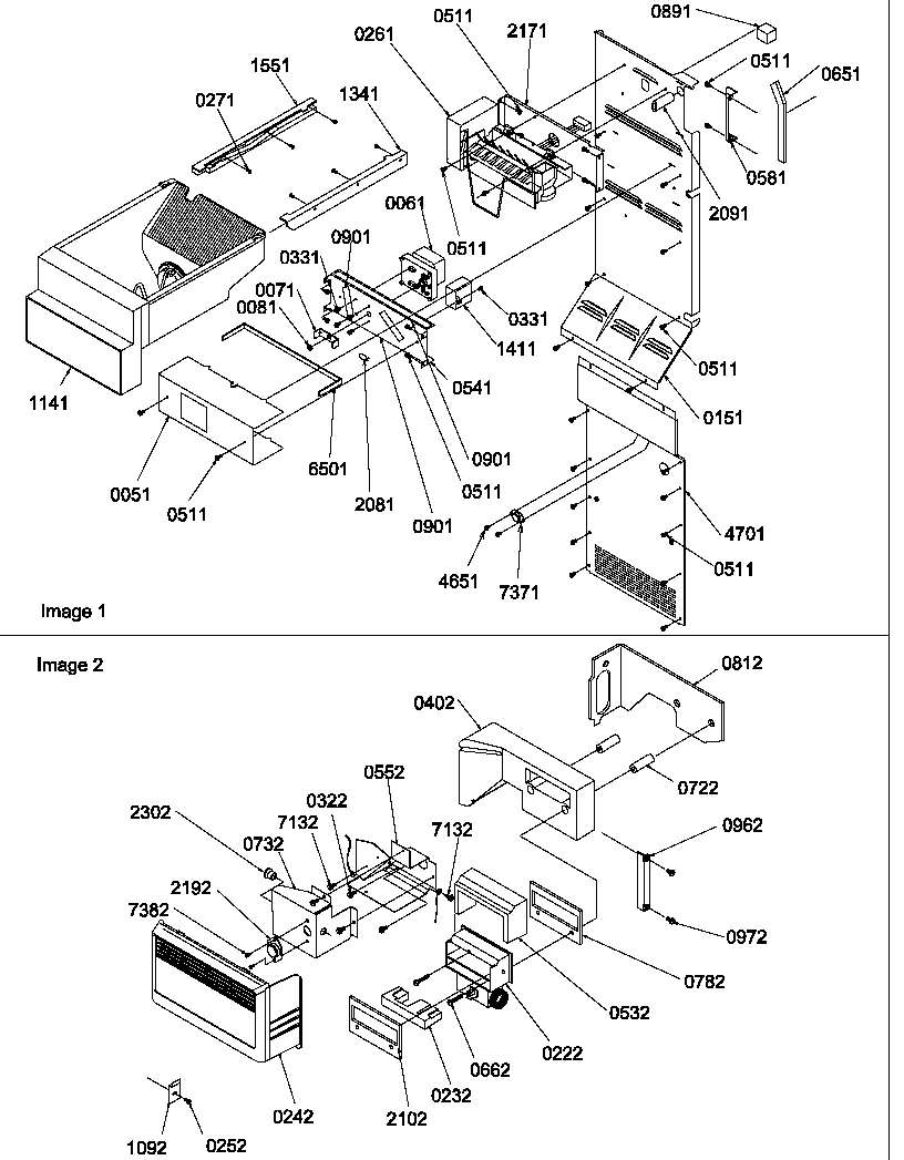 Amana SRDE327S3L-P1184906WL ice maker/control assy diagram