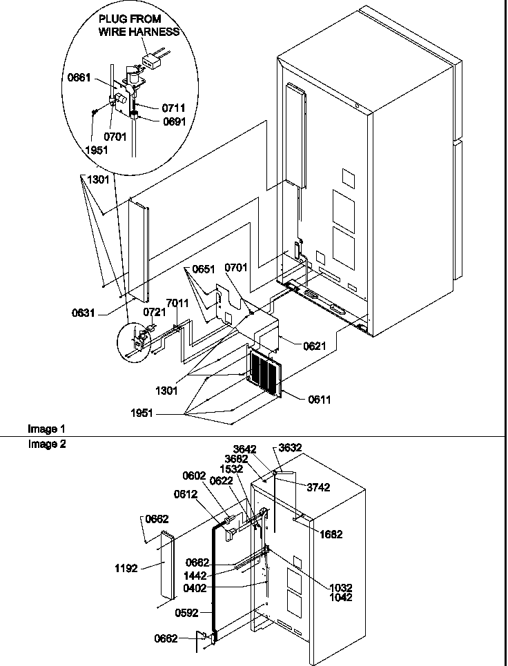 Amana TR21S4W-P1196106WW cabinet back diagram